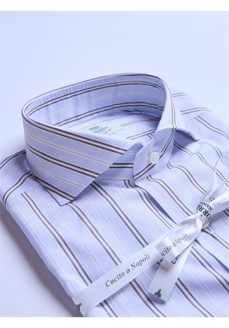 STRIPED ZEPHIR SHIRT - LIGHT BLUE LUIGI BORRELLI - NAPOLI | SR121073- 04