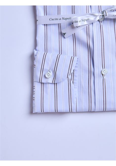 STRIPED ZEPHIR SHIRT - LIGHT BLUE LUIGI BORRELLI - NAPOLI | SR121073- 04