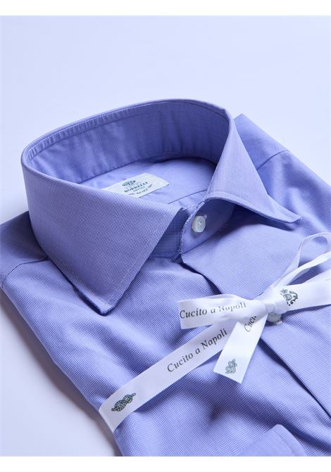 CAMICIA PIED DE POULE POPELINE - BLU LUIGI BORRELLI - NAPOLI | SR31027- 08