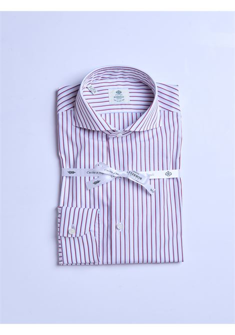 CAMICIA COTONE RIGHE - ROSSO LUIGI BORRELLI - NAPOLI | SR31082- 01