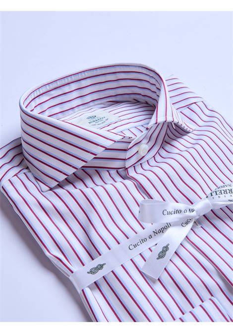 CAMICIA COTONE RIGHE - ROSSO LUIGI BORRELLI - NAPOLI | SR31082- 01
