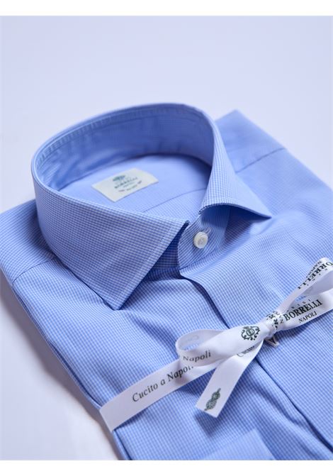 CAMICIA POPELINE QUADRI - AZZURRO LUIGI BORRELLI - NAPOLI | SR441049- 11