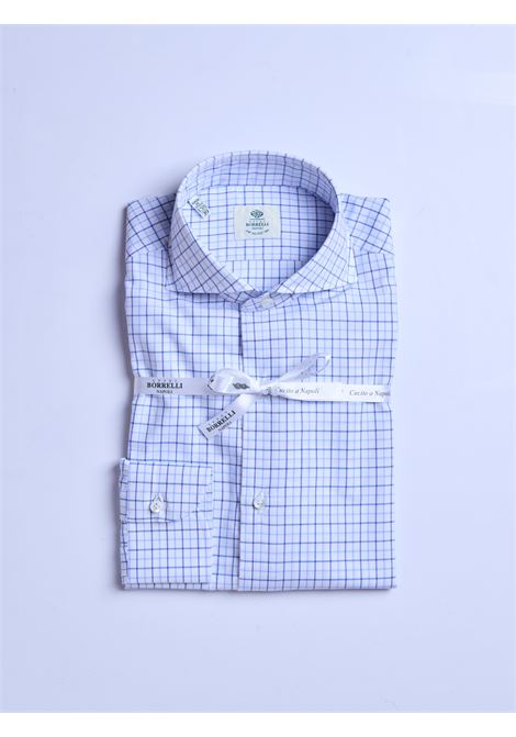 CHECKED COTTON SHIRT - LIGHT BLUE LUIGI BORRELLI - NAPOLI | SR441060- 01