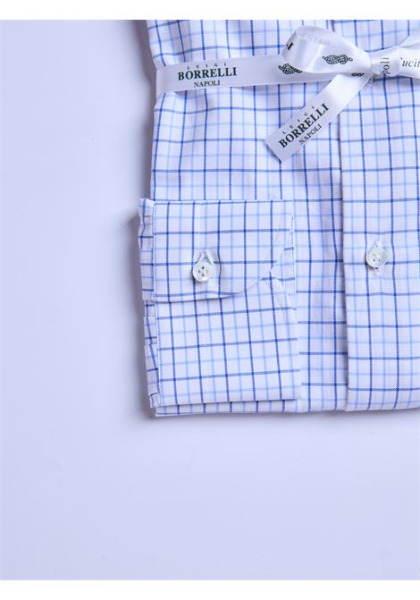 CHECKED COTTON SHIRT - LIGHT BLUE LUIGI BORRELLI - NAPOLI | SR441060- 01