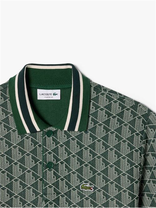 Polo Jaquard Monogram LACOSTE | DH1417DIR