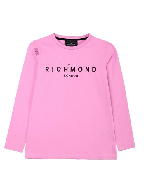 T-SHIRT CON LOGO RICHMOND | SURNEPFPINK/BLACK
