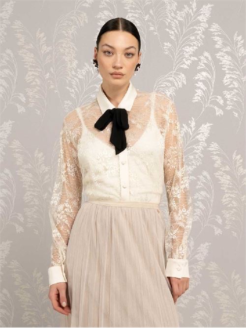 Camicia in pizzo LE SARTE DEL SOLE | SSCM3166PANNA