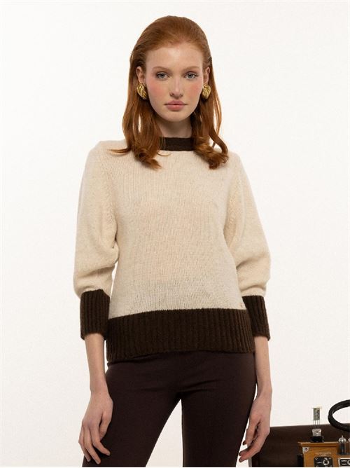 maglia girocollo MIRONCE' | MIRSM087BEGIE