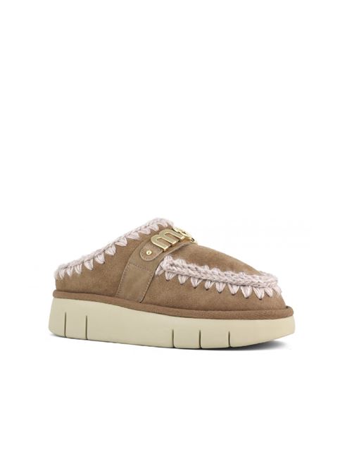 bounce clog con logo metallizzato MOU | FW531001APINK BROWN