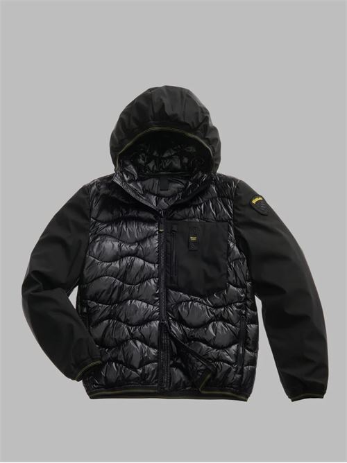 Blauer Giubbotto Corto Uomo Con Cappuccio 24SBLUC02545 | Leggero In Poliammide E Poliestere, Nero | Ideale Per Mezza Stagione Primavera/Estate