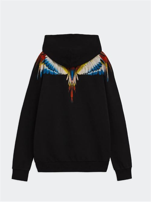 Felpa Cappuccio Con Stampa Aquila MARCELO BURLON | HS059NERO