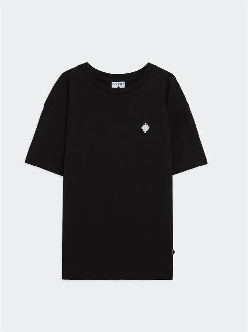 T-Shirt Washed Effecty Con Logo MARCELO BURLON | TH014NERO