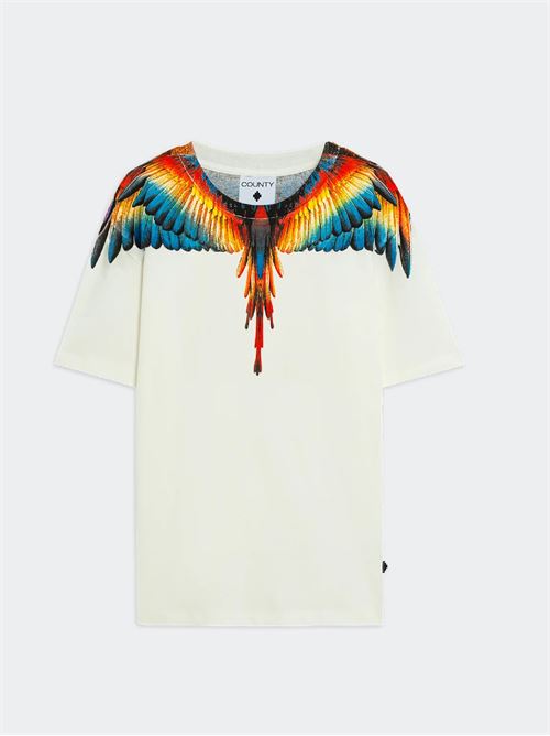 T-Shirt Con Stampa Aquila MARCELO BURLON | TH023CREMA