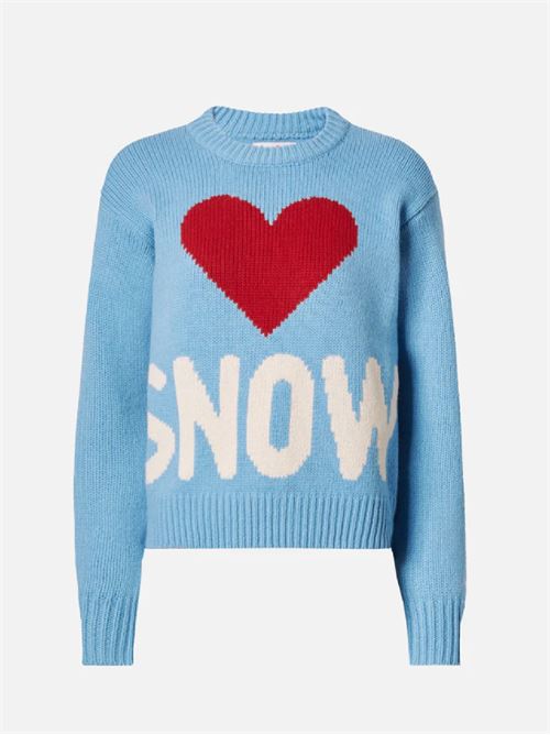 Maglione Kyla in lana azzurro Snow MC2 | KYLA 00458I31