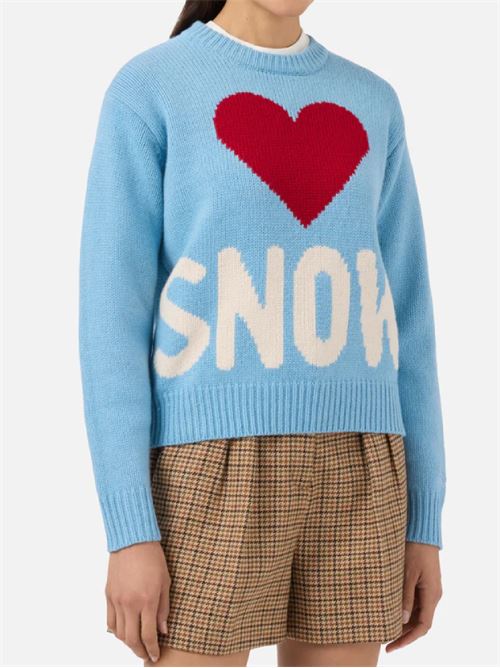 Maglione Kyla in lana azzurro Snow MC2 | KYLA 00458I31