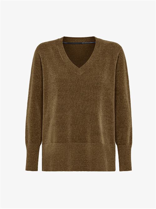 Velvet Vent V-Neck Wom Knit RRD | W2563484