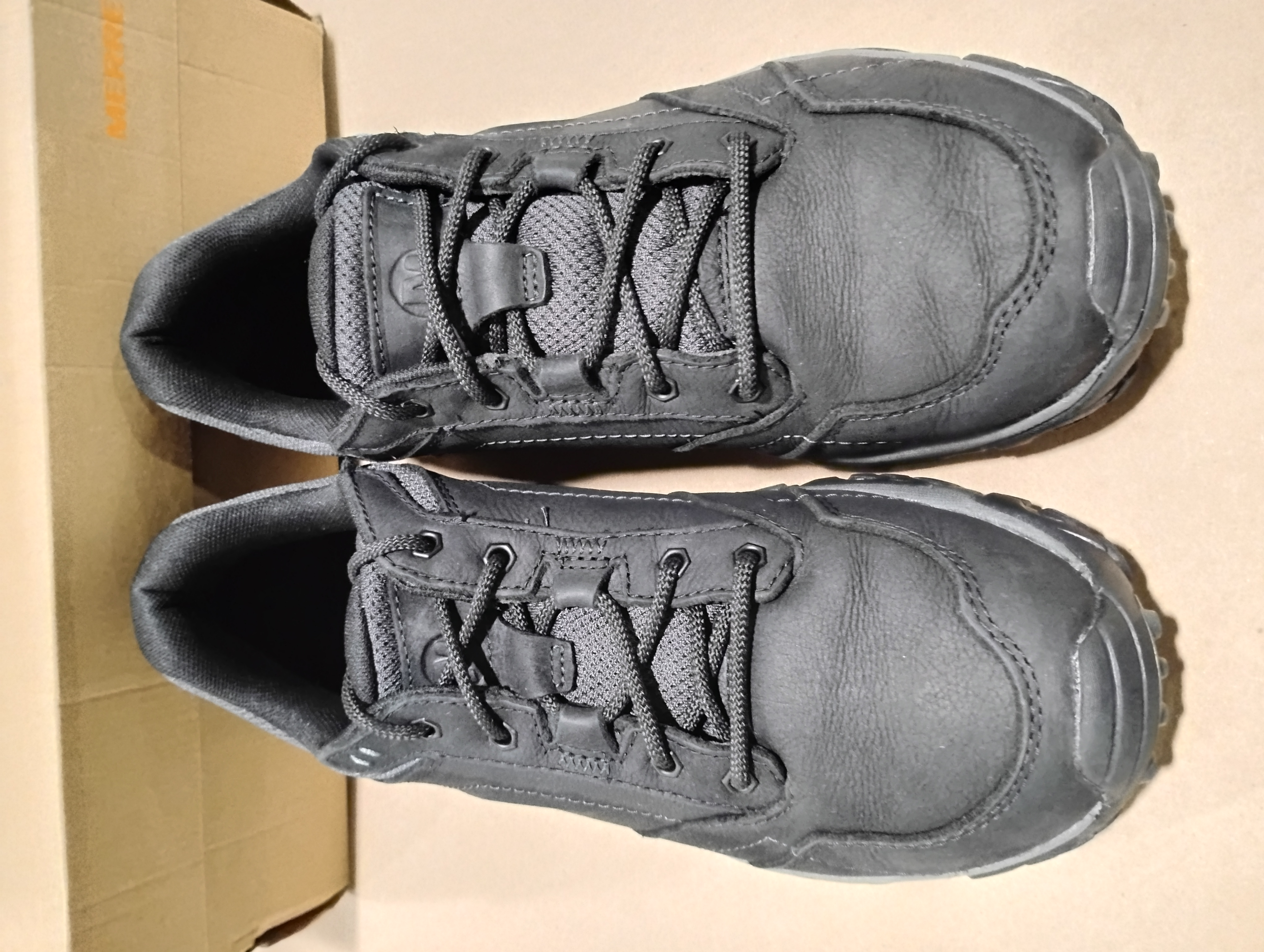 Mens MERRELL Black Leather Moab Adventure Lace Hiking Shoes Size 13 J91829 Mens Merrell Moab Adventure 3 Casual Shoe main image 3