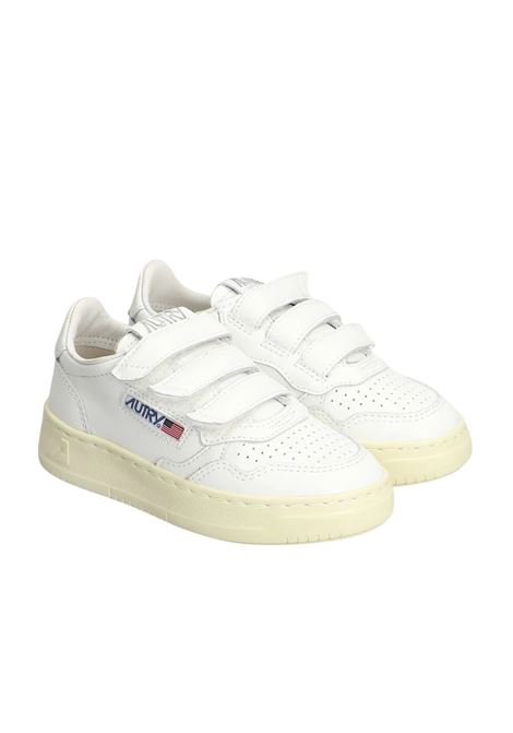 SNEAKERS DALLAS KIDS LOW IN PELLE BIANCA AUTRY | KILKFF03BIANCO