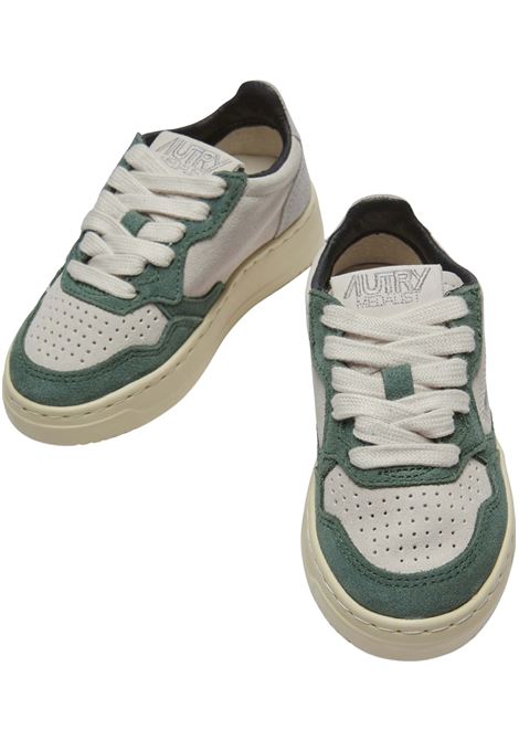 SNEAKERS MEDALIST LOW IN SUEDE COLORE LOFT BIANCO E VERDE AUTRY | KULK3U03VERDE