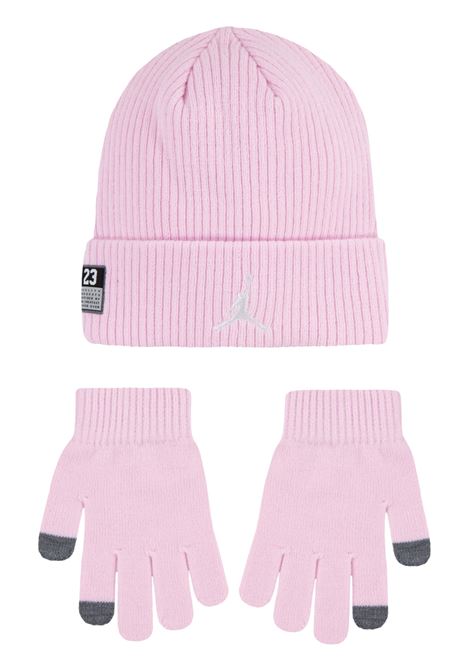 Set cappello e guanti bimba Jordan JORDAN | 9A0969ROSA
