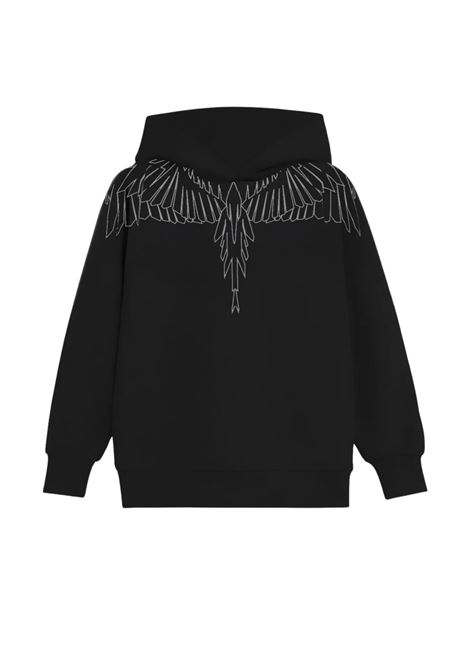 Felpa Con Stampa Aquila Geometrica MARCELO BURLON | F5CMJBHS072NERO