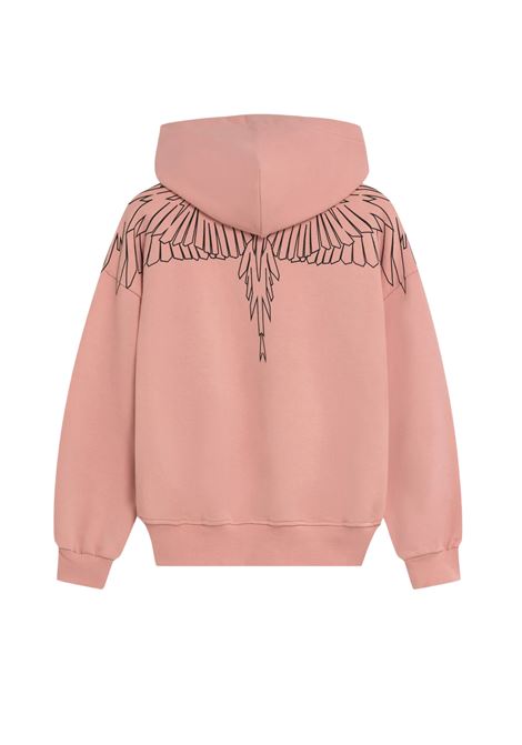 Felpa Cappuccio Con Stampa Serpenti Geometrica MARCELO BURLON | F5CMJGHS100ROSA