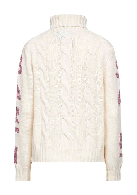 Dolcevita Adler avorio con lettering lurex Mc2 Saint Barth MC2 | ADL0001 03762IPANNA