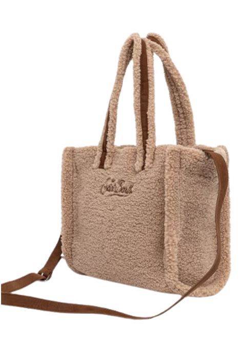 Borsa Colette effetto teddy Saint Barth marrone con maxi logo MC2 | COL0032 01478IBEIGE