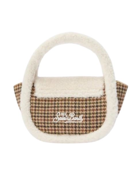Borsa a mano Gilda Mutton Wool pied de poule e shearling MC2 | GILD003 00188IMARRONE
