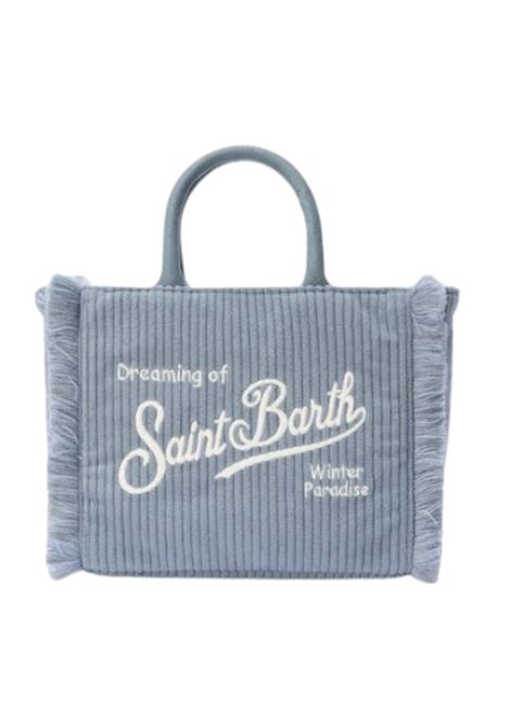 Borsa a mano Vanity Mini Corduroy in velluto a coste e faux suede azzurro polvere MC2 | VAMI025 00299ICELESTE