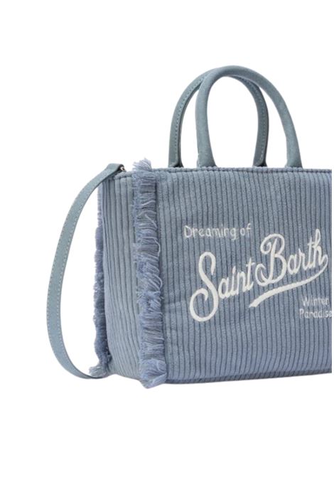 Borsa a mano Vanity Mini Corduroy in velluto a coste e faux suede azzurro polvere MC2 | VAMI025 00299ICELESTE