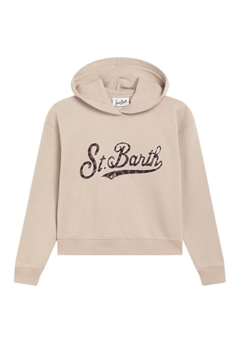 Felpa beige con ricamo logo maculato Mc2 Saint Barth MC2 | VRG0001 01071IBEIGE