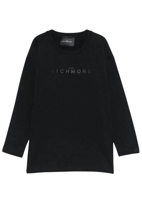 T-shirt per bambino John Richmond nero con dettaglio logo RICHMOND | RBA25016TSNERO