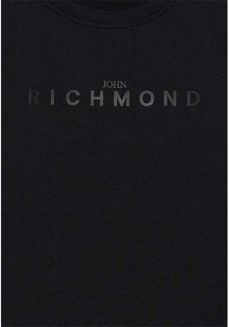 T-shirt per bambino John Richmond nero con dettaglio logo RICHMOND | RBA25016TSNERO