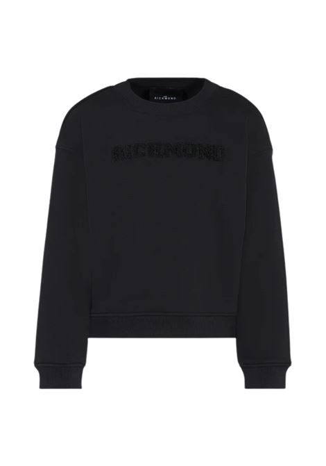 Felpa nera per bambini con logo RICHMOND | RBA25236FENERO