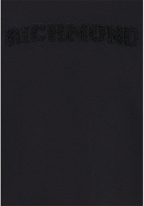 Felpa nera per bambini con logo RICHMOND | RBA25236FENERO