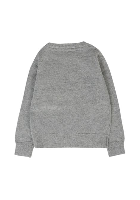 Maglione grigio per neonato con logo celeste RICHMOND | RIA25009MAGRIGIO