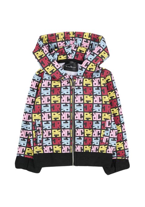 Felpa nera per neonata con logo multicolor RICHMOND | RIA25069FEMULTICOLOR