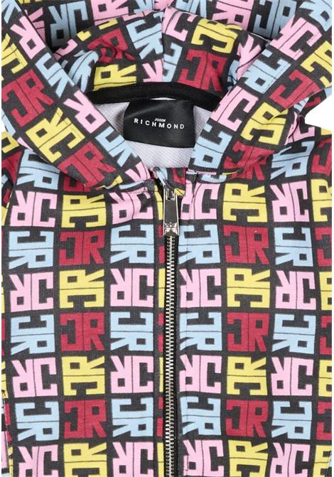 Felpa nera per neonata con logo multicolor RICHMOND | RIA25069FEMULTICOLOR