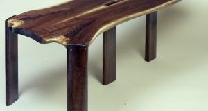 Center-Leg Walnut Table
