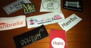woven damask logo labels