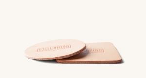 Premium Natural English Bridle Coasters [CUSTOMIZE
