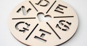 laser cut logo on melamine