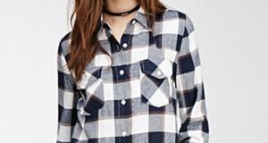 Tri-Color Plaid Flannel Shirt