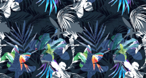 Original print artwork - tropical and floral