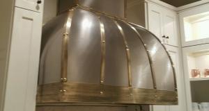 Stainless and Brass Range Hood
