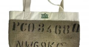 Burlap canvas Shopping tote