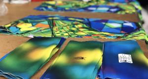 Digitally printed recycled polyester