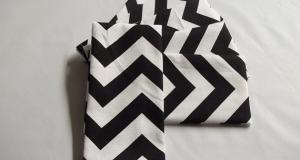 17 X 17 Black and White Chevron Napkins