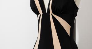 Contemporary Sunburst maillot one piece swimsuit